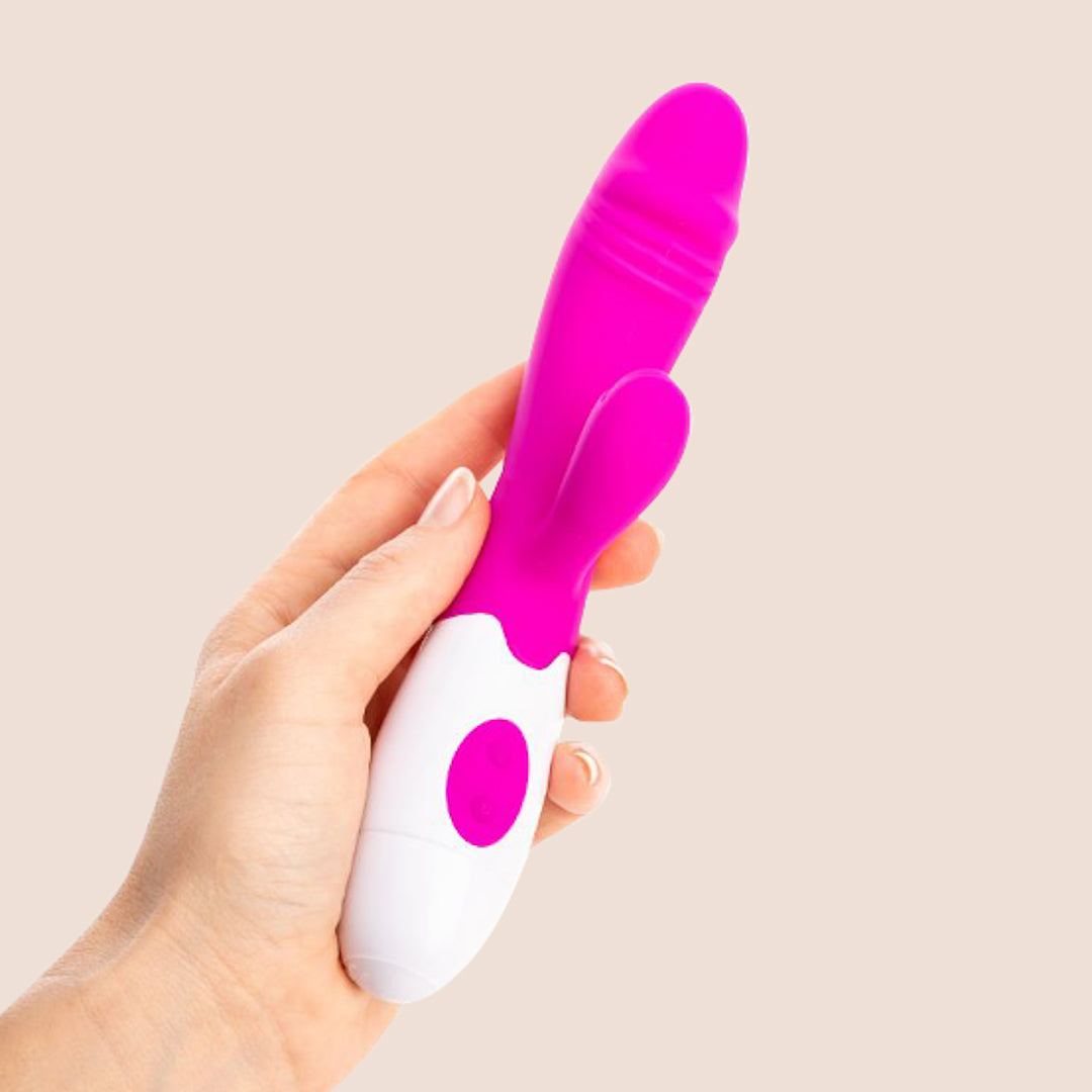 SIMPLI Vibrating G-Spot Rabbit 05 | textured silicone shaft