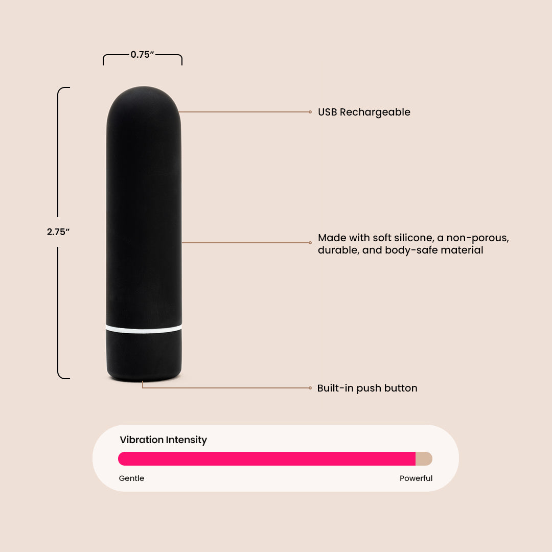 SIMPLI Vibrating Bullet 01 | silicone rechargeable