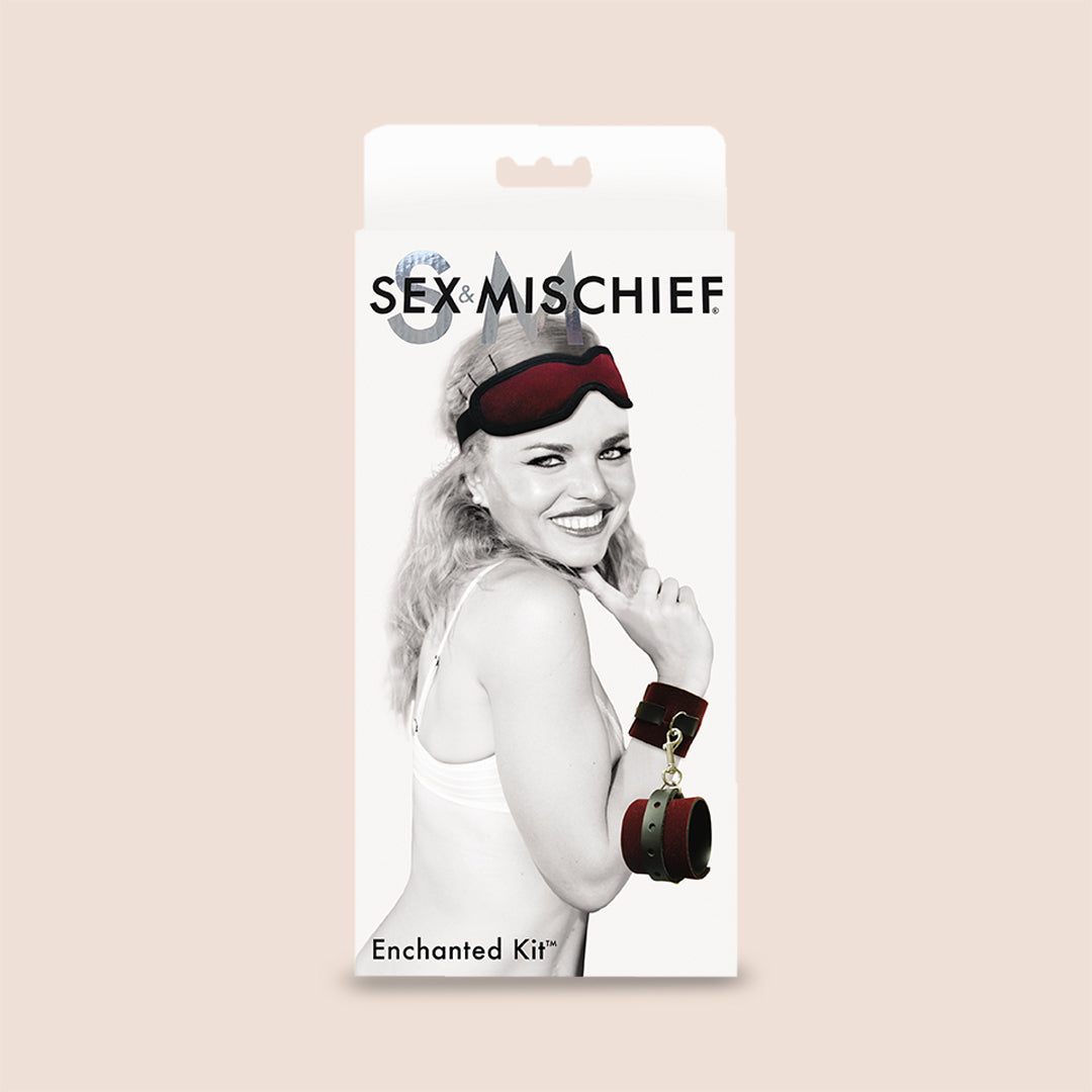 Sex & Mischief Enchanted Kit | velvety blindfold & matching cuffs