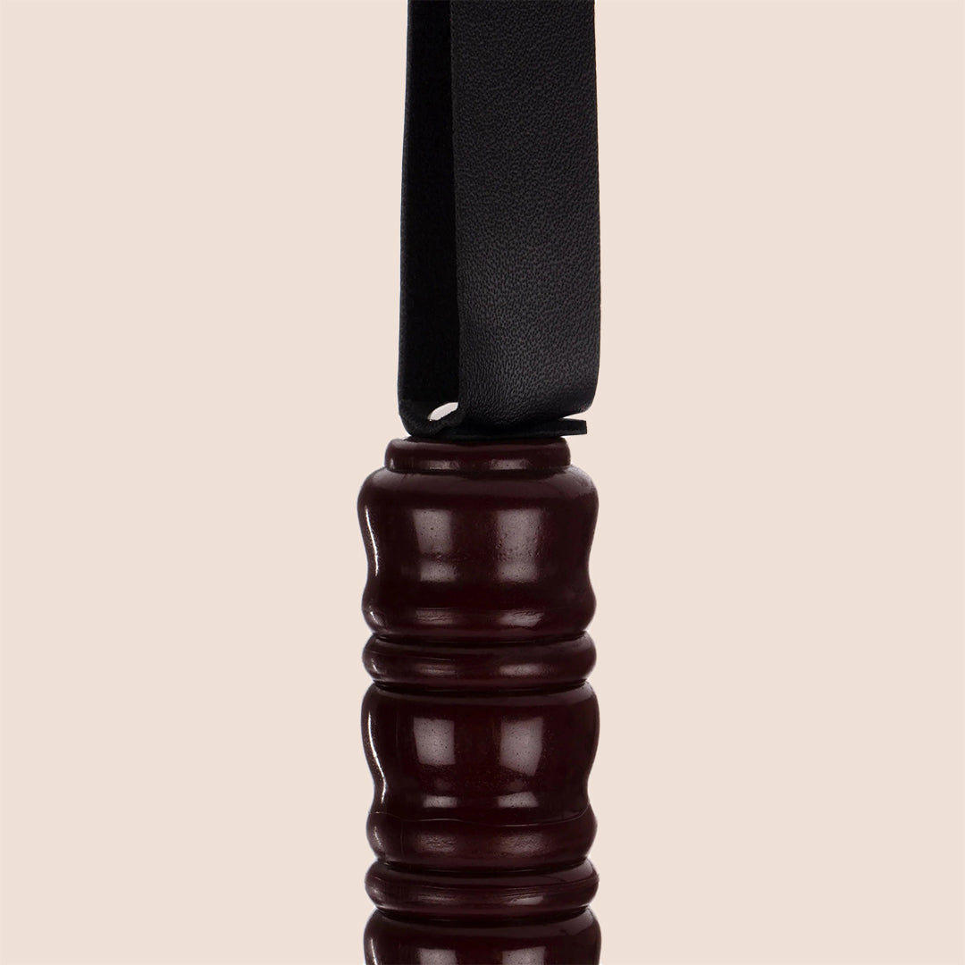 Sex & Mischief Mahogany Flogger | wooden handle