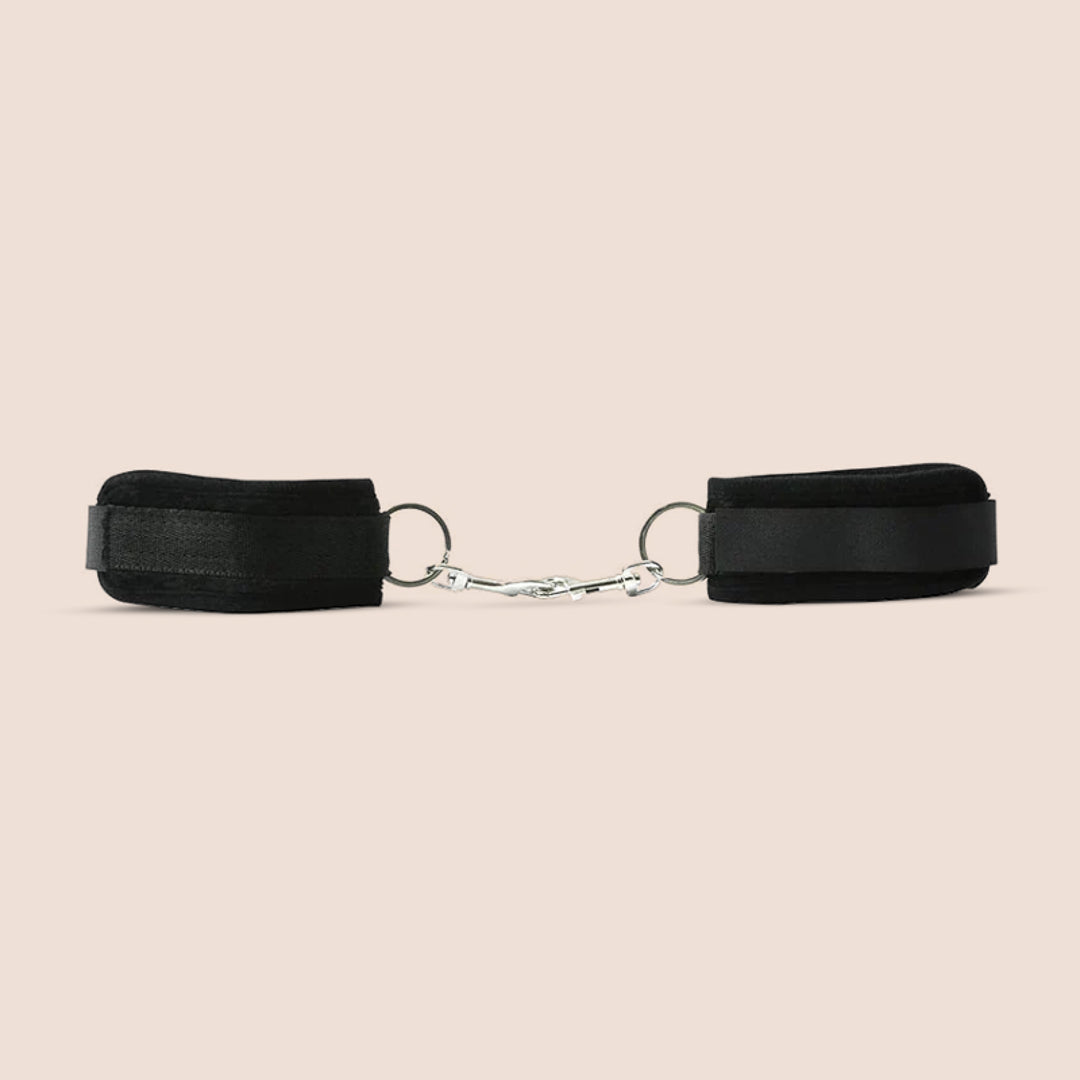 Sex & Mischief Black Beginner's Handcuffs | adjustable hook & loop closure