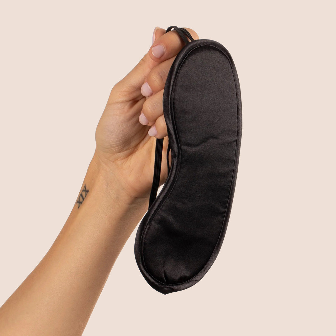 Sex & Mischief Satin Blindfold | dual thin elastic strap