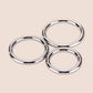 Sportsheets Seamless Metal O-ring, 3 Pack | interchangeable O-rings for harnesses