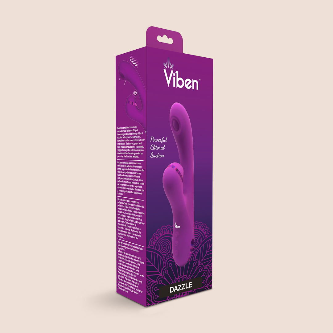 Viben Dazzle Rechargeable Rabbit Vibrator | thumping and suction