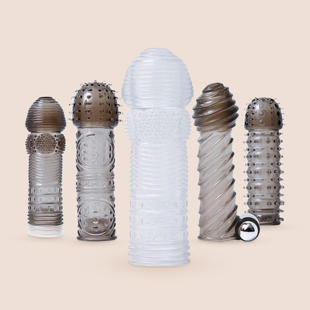 Vibrating Penis Sleeve Kit | textured stimulation sleeve