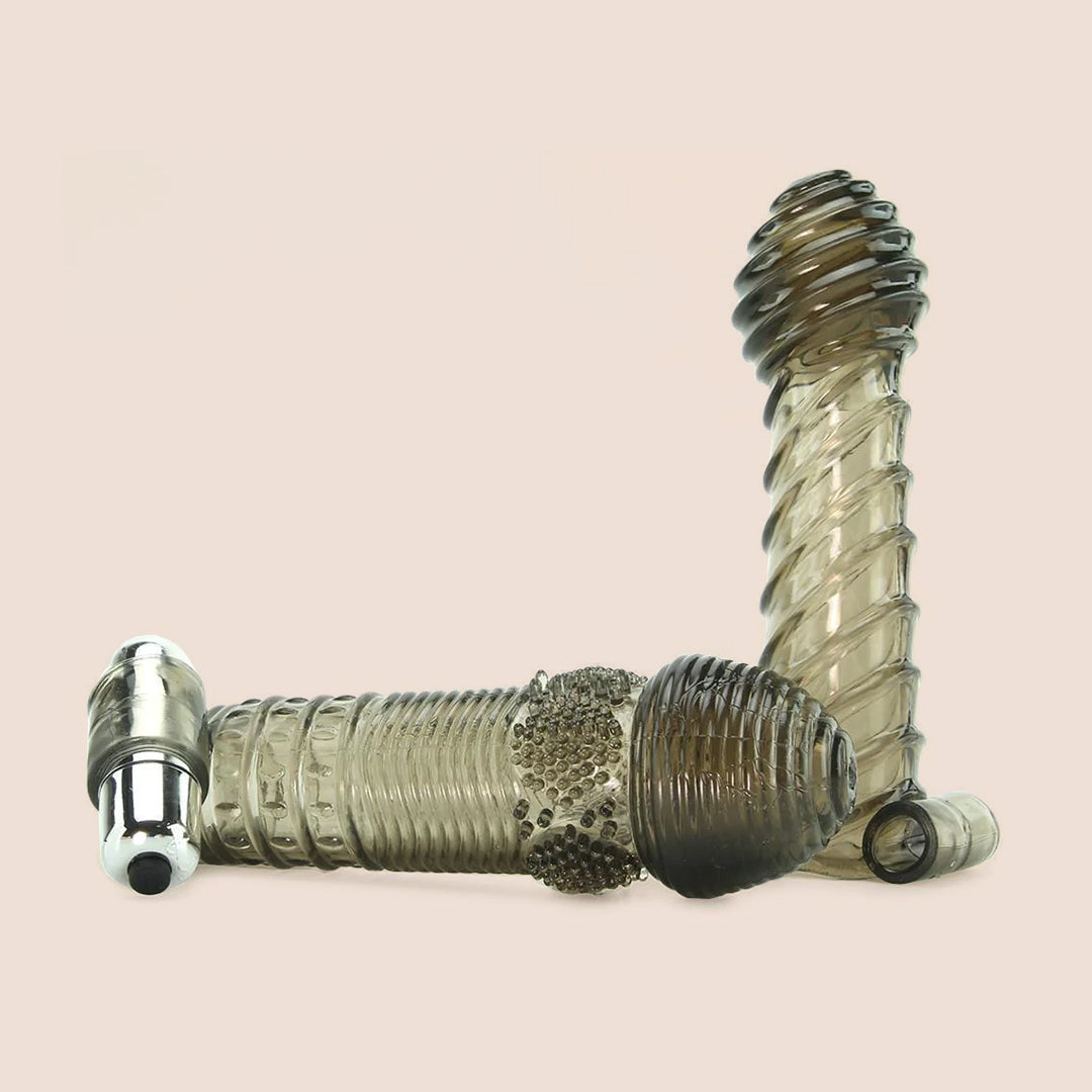 Vibrating Penis Sleeve Kit | textured stimulation sleeve
