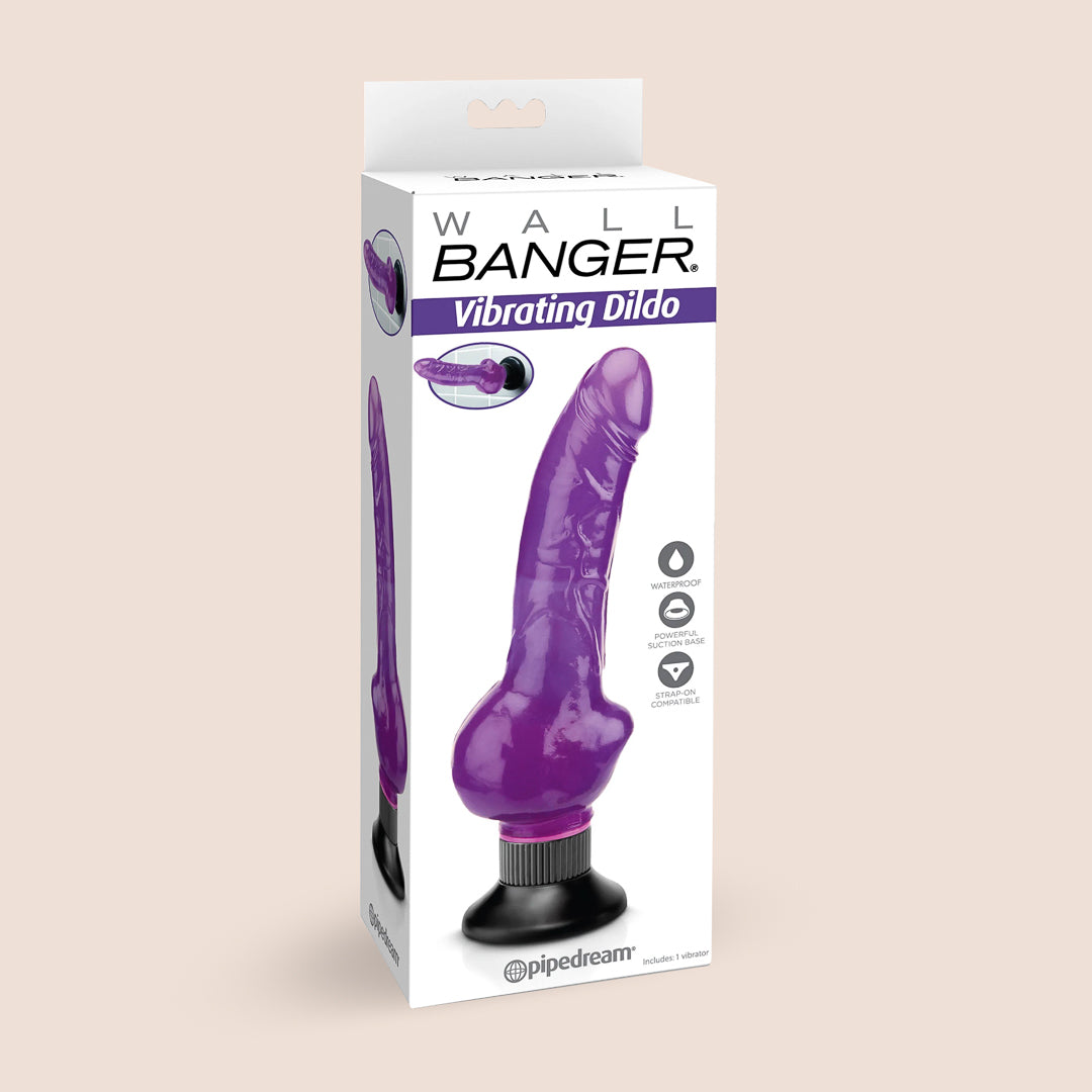 Wall Banger Vibrating Dildo | suction cup base