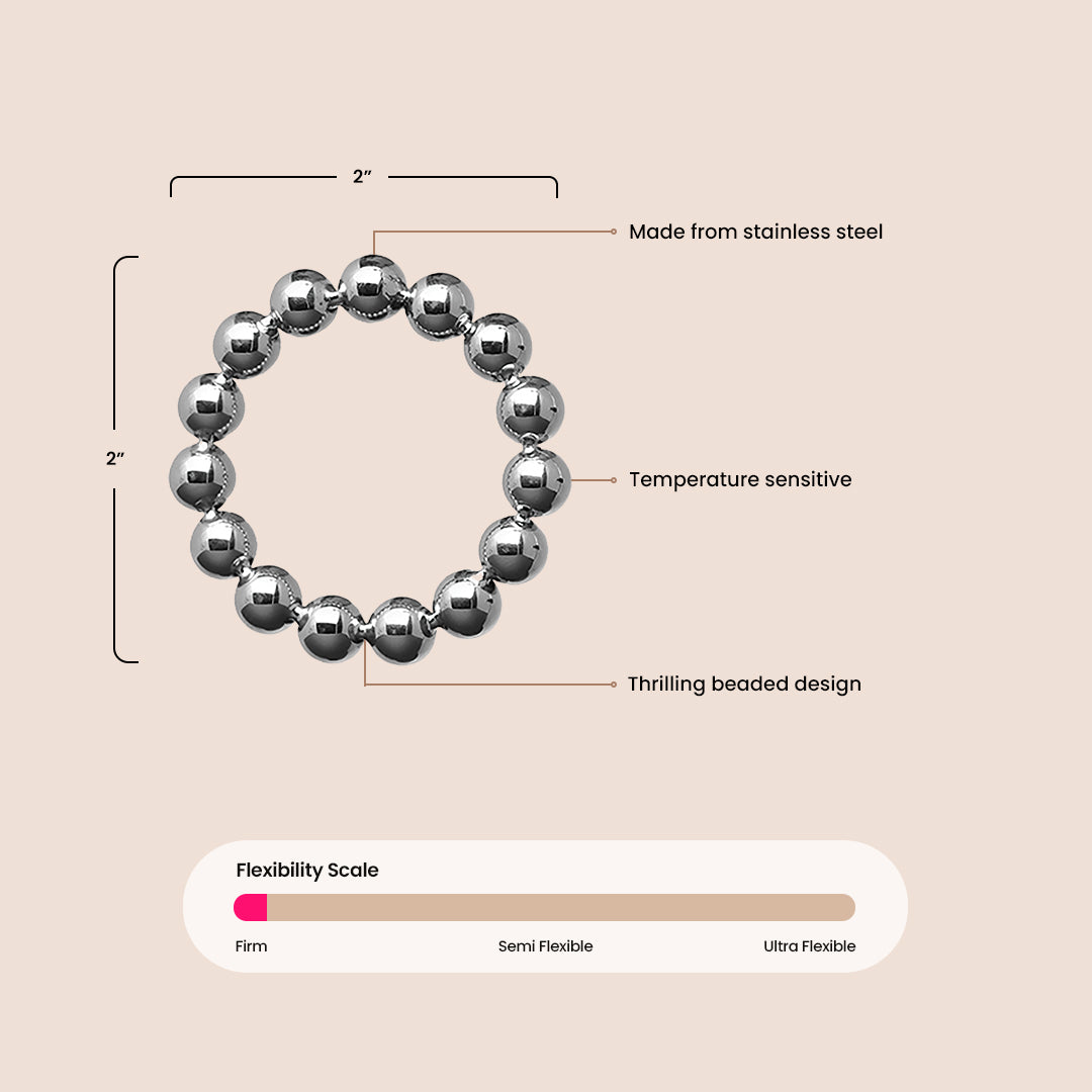 Meridian Beaded C Ring | stainless steel