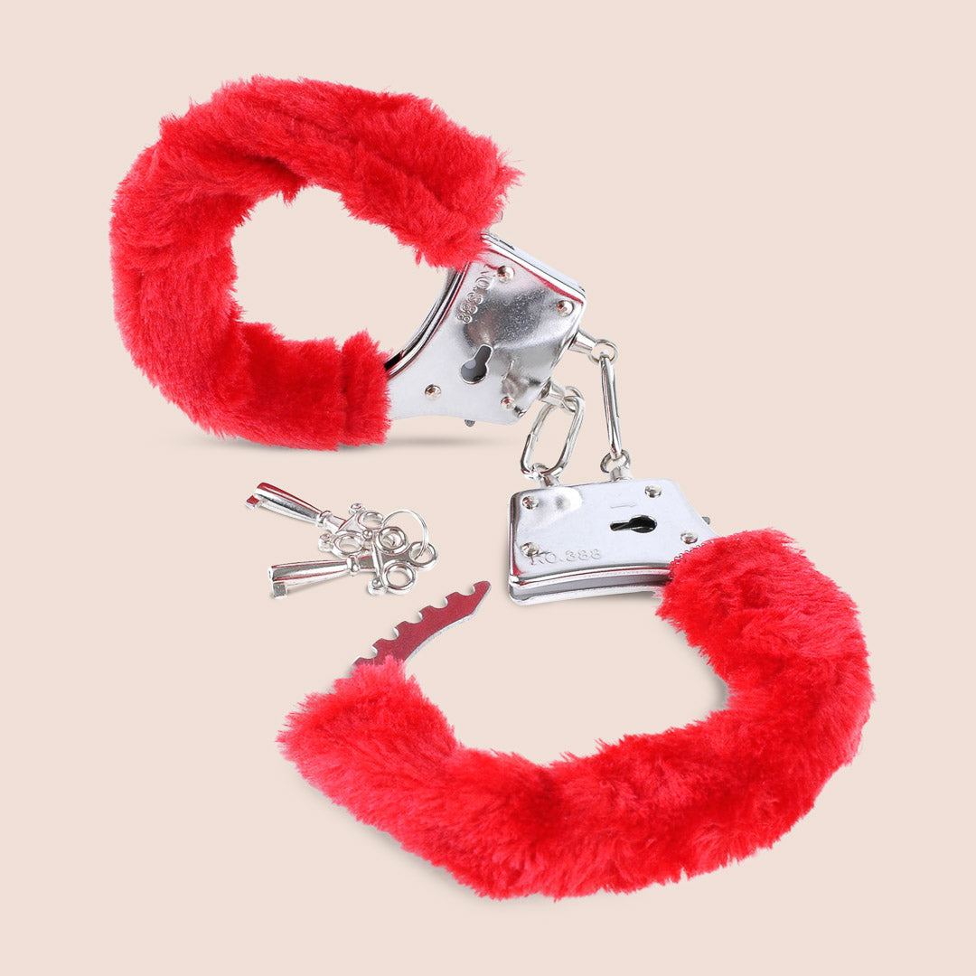 Fetish Fantasy Beginner's Furry Cuffs Red | removable restraints